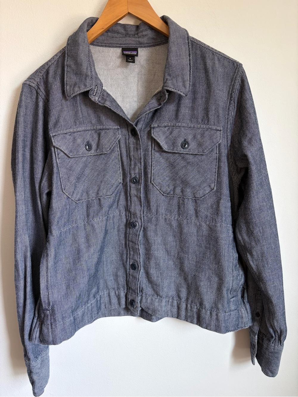 Patagonia Gray Button-Front Utility Shirt Jacket